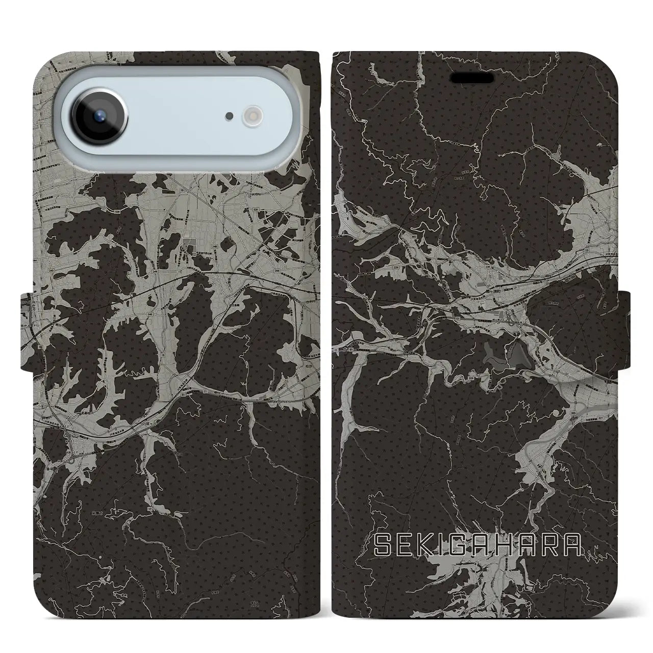 【関ケ原（岐阜県）】地図柄iPhoneケース（手帳タイプ）