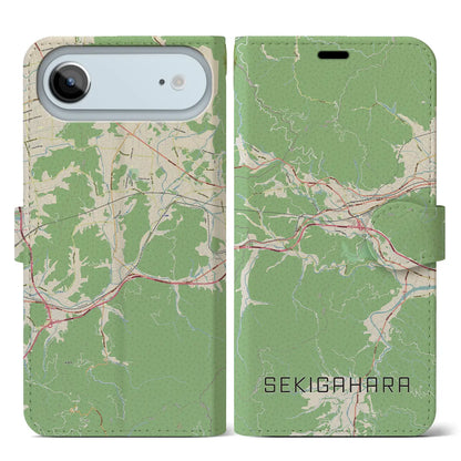 【関ケ原（岐阜県）】地図柄iPhoneケース（手帳タイプ）