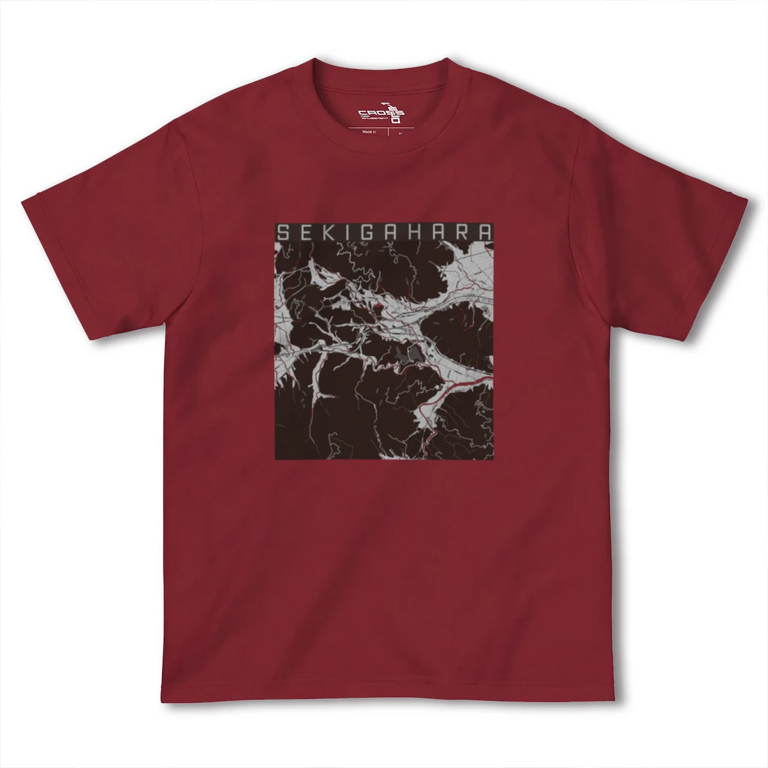 【関ケ原(岐阜県)】地図柄ヘビーウェイトTシャツ