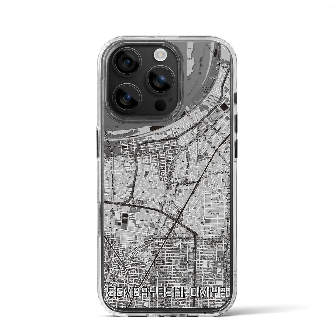 【千林大宮（大阪府）】地図柄iPhoneケース（MagSafeタイプ）