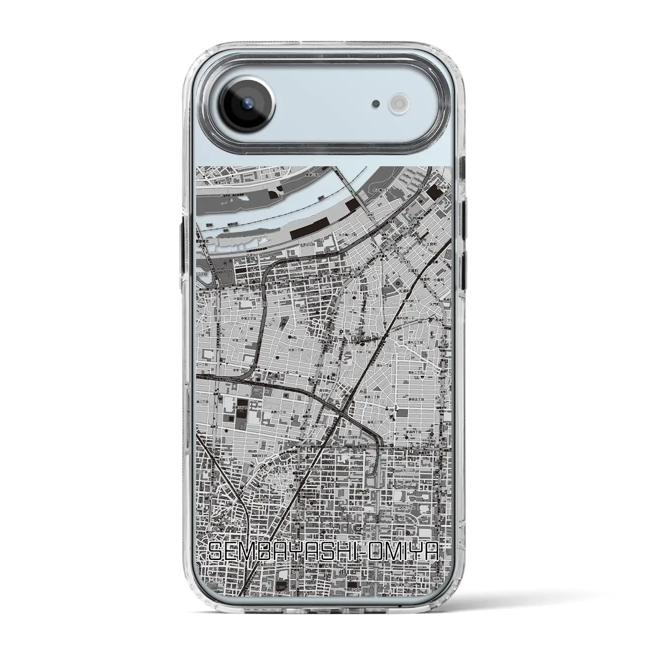 【千林大宮（大阪府）】地図柄iPhoneケース（MagSafeタイプ）