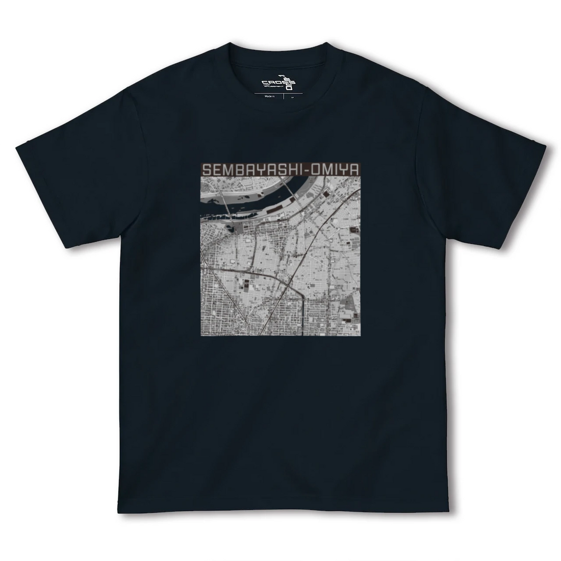 【千林大宮(大阪府)】地図柄ヘビーウェイトTシャツ