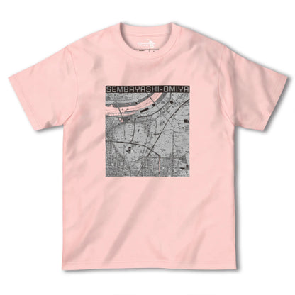 【千林大宮（大阪府）】地図柄ヘビーウェイトTシャツ