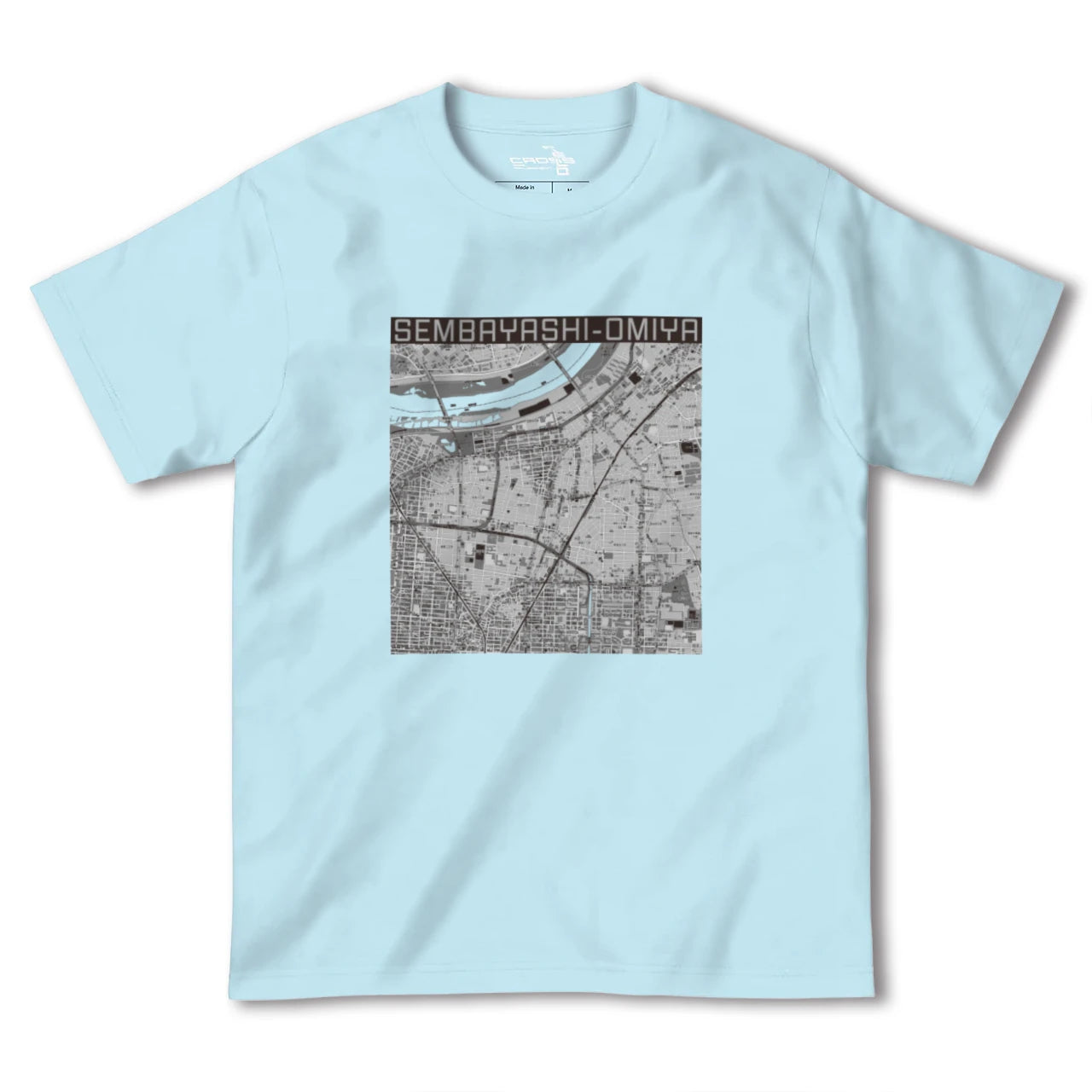 【千林大宮（大阪府）】地図柄ヘビーウェイトTシャツ