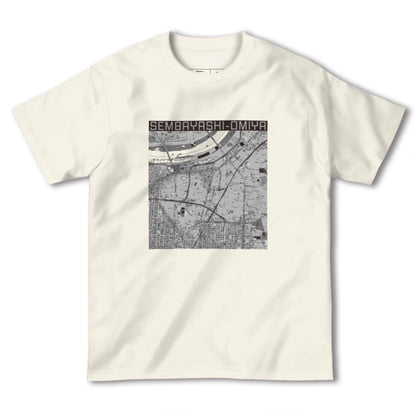 【千林大宮（大阪府）】地図柄ヘビーウェイトTシャツ