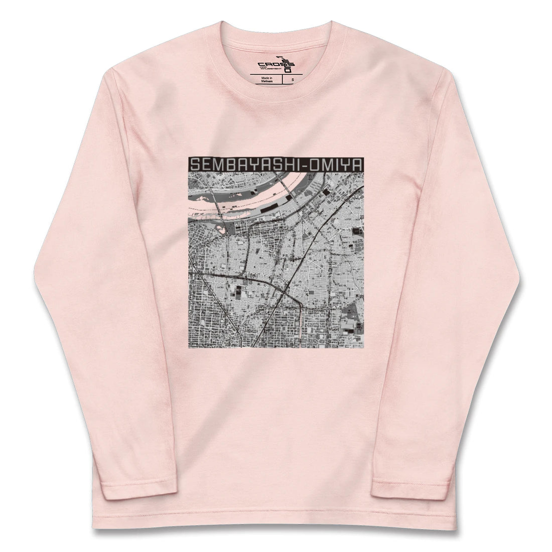 【千林大宮(大阪府)】地図柄ロングスリーブTシャツ