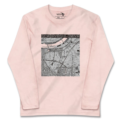 【千林大宮（大阪府）】地図柄ロングスリーブTシャツ