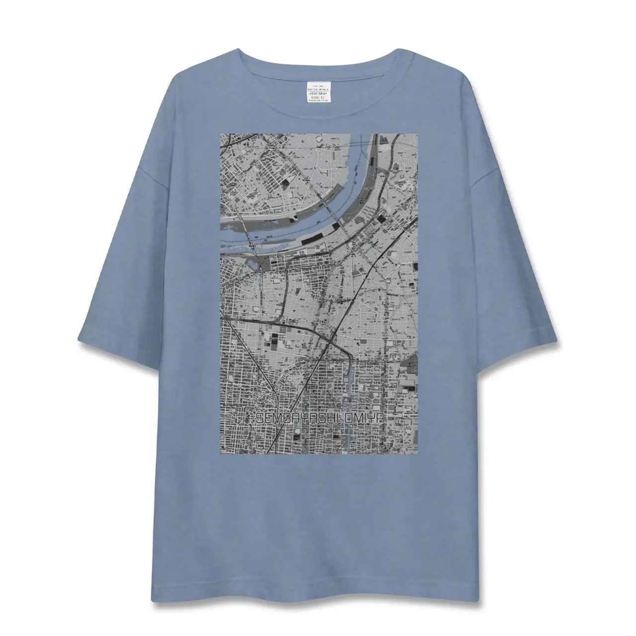 【千林大宮（大阪府）】地図柄ビッグシルエットTシャツ