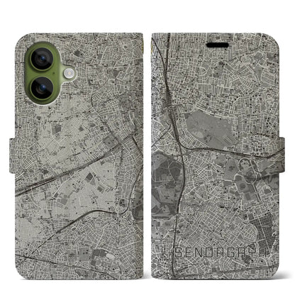 【千駄ケ谷（東京都）】地図柄iPhoneケース（手帳タイプ）