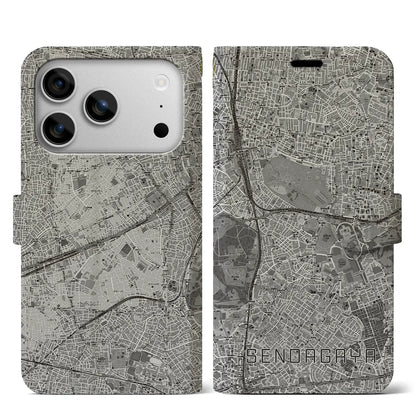 【千駄ケ谷（東京都）】地図柄iPhoneケース（手帳タイプ）