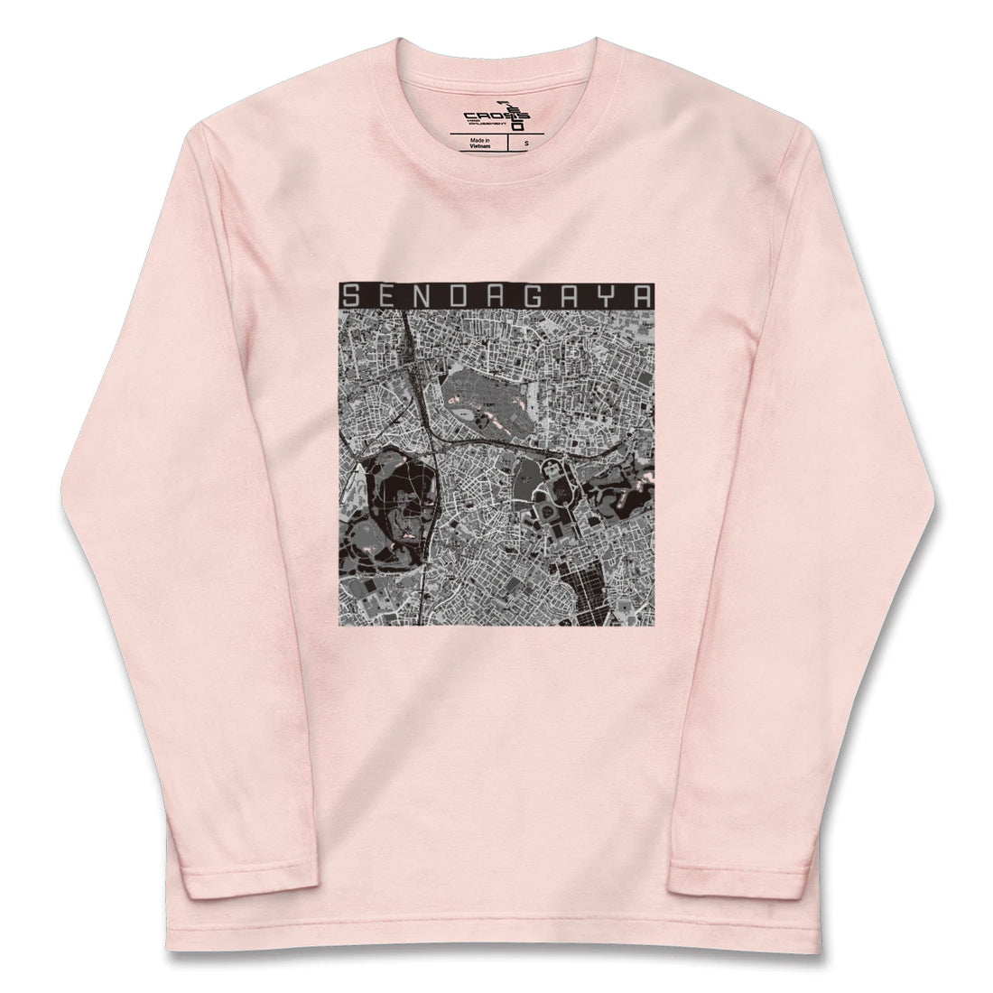 【千駄ケ谷(東京都)】地図柄ロングスリーブTシャツ
