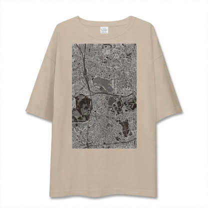 【千駄ケ谷（東京都）】地図柄ビッグシルエットTシャツ