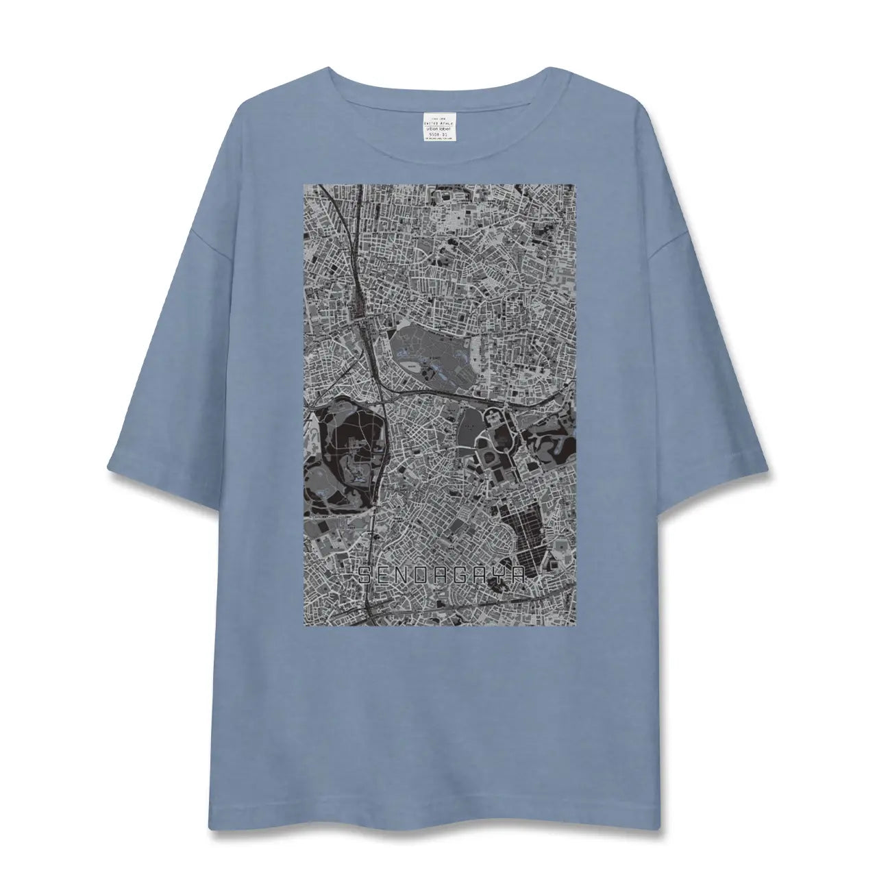 【千駄ケ谷（東京都）】地図柄ビッグシルエットTシャツ