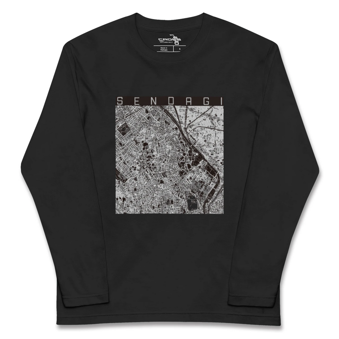 【千駄木（東京都）】地図柄ロングスリーブTシャツ