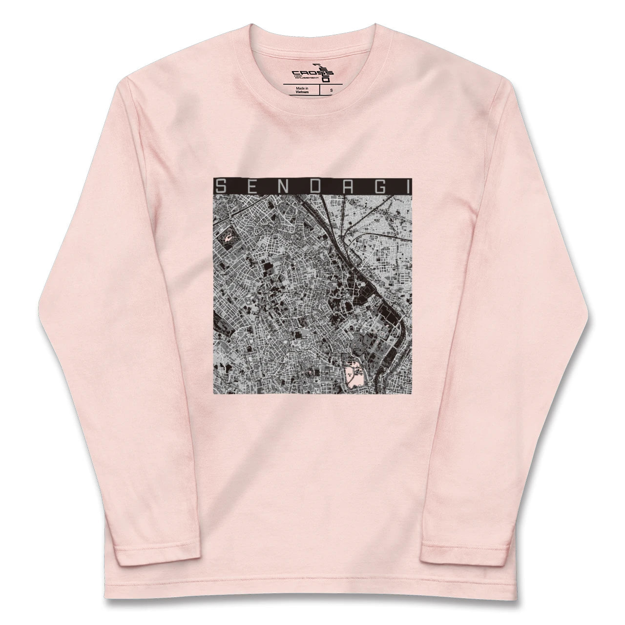【千駄木（東京都）】地図柄ロングスリーブTシャツ