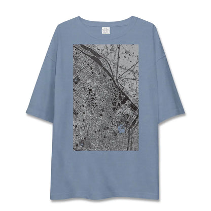 【千駄木（東京都）】地図柄ビッグシルエットTシャツ