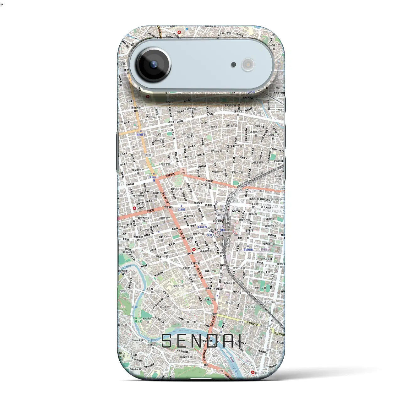 【仙台2（宮城県）】地図柄iPhoneケース（バックカバータイプ）