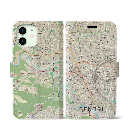 【仙台2（宮城県）】地図柄iPhoneケース（手帳タイプ）