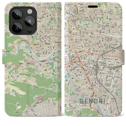 【仙台2（宮城県）】地図柄iPhoneケース（手帳タイプ）