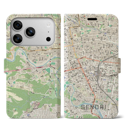 【仙台2（宮城県）】地図柄iPhoneケース（手帳タイプ）