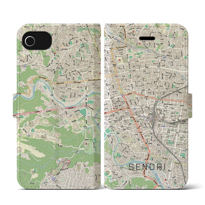 【仙台2（宮城県）】地図柄iPhoneケース（手帳タイプ）