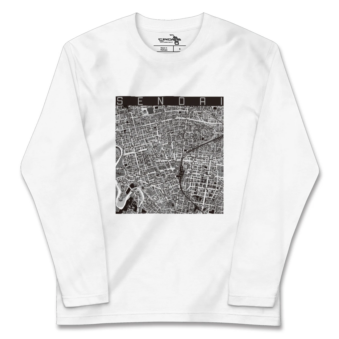【仙台(宮城県)】地図柄ロングスリーブTシャツ