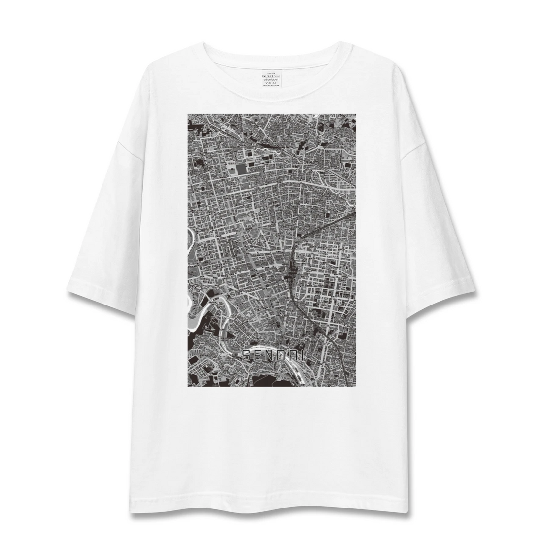 【仙台(宮城県)】地図柄ビッグシルエットTシャツ