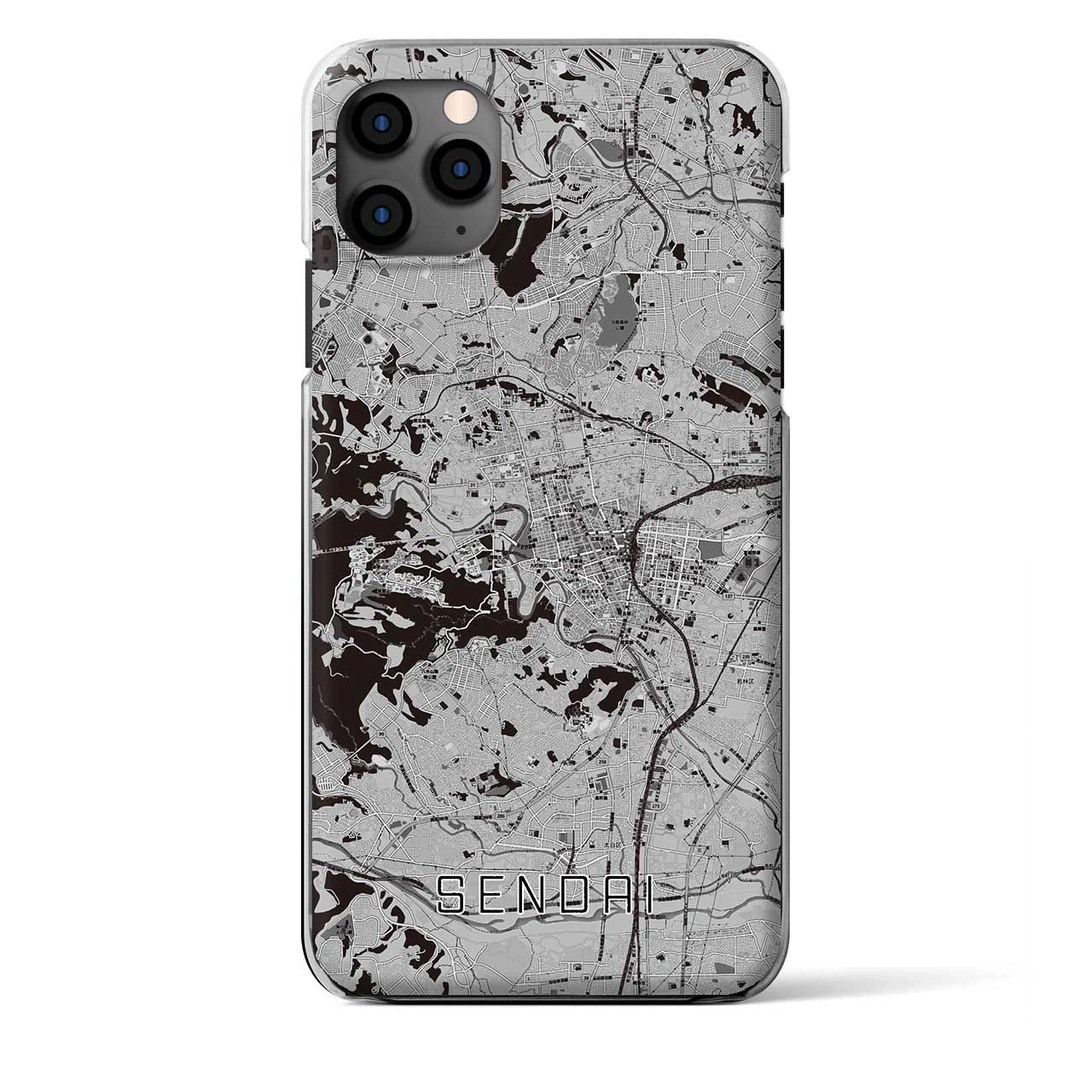 【仙台（宮城県）】地図柄iPhoneケース（クリアタイプ）
