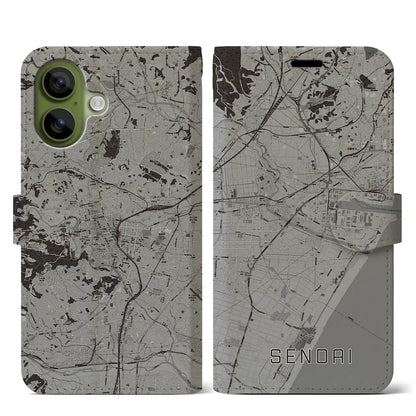 【仙台（宮城県）】地図柄iPhoneケース（手帳タイプ）