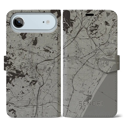 【仙台（宮城県）】地図柄iPhoneケース（手帳タイプ）