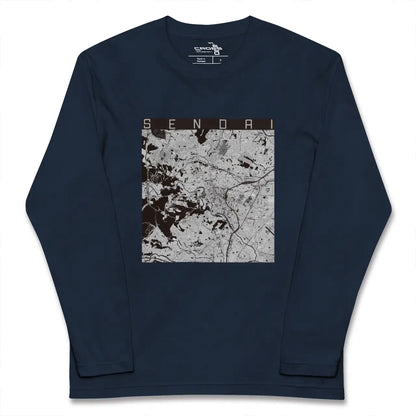 【仙台（宮城県）】地図柄ロングスリーブTシャツ
