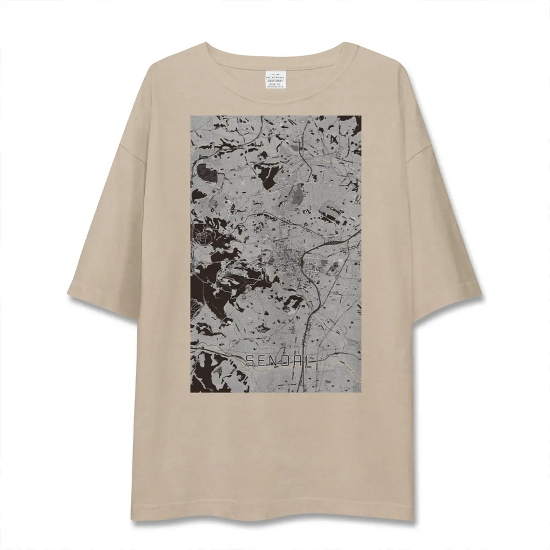 【仙台（宮城県）】地図柄ビッグシルエットTシャツ