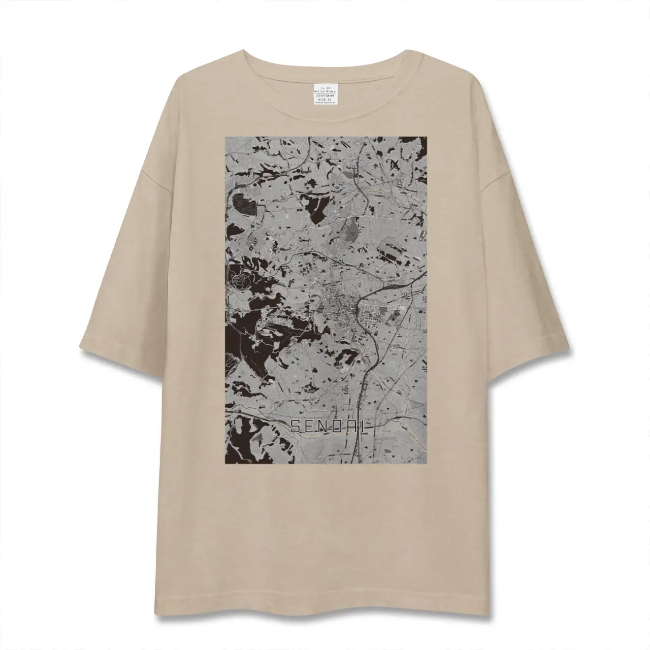 【仙台（宮城県）】地図柄ビッグシルエットTシャツ