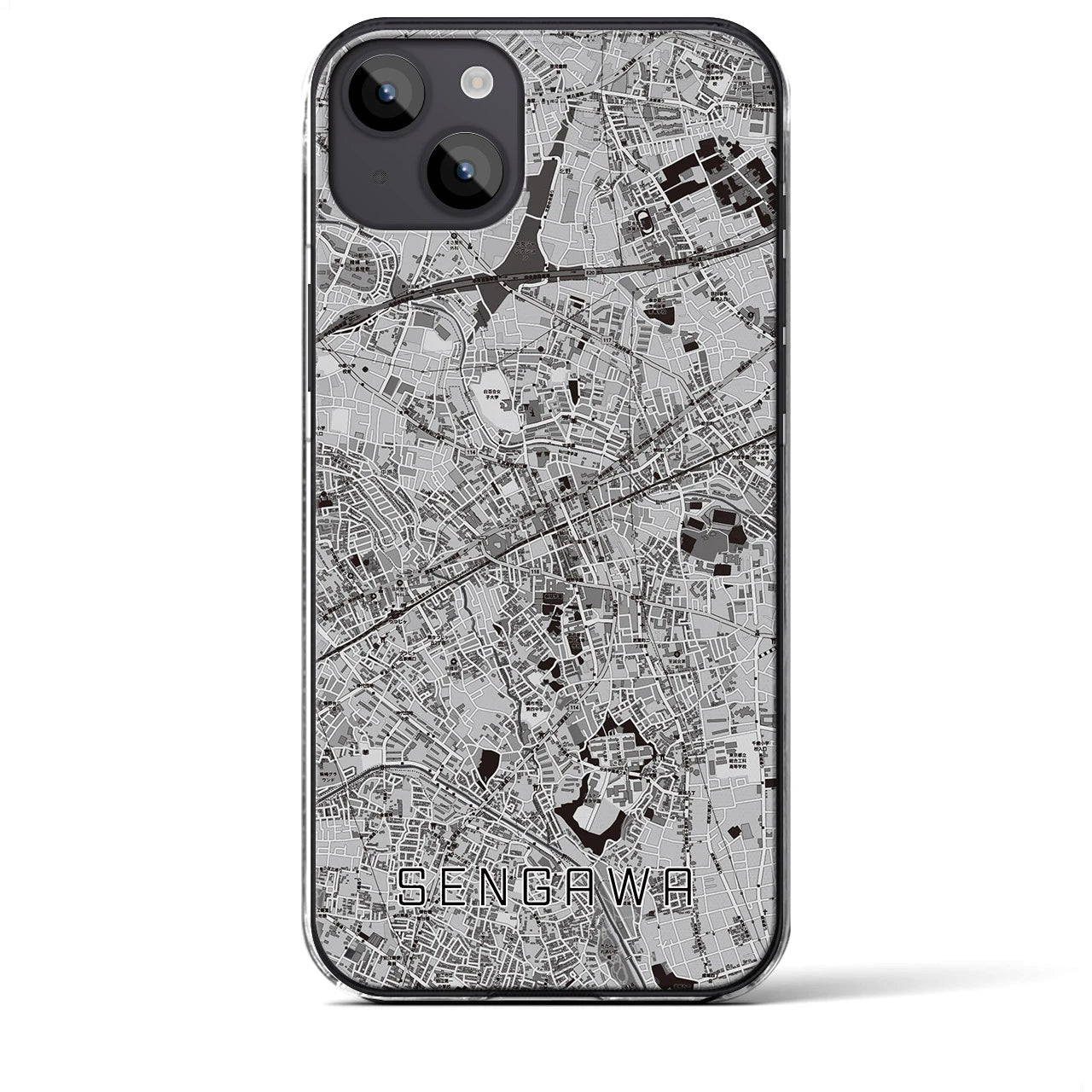 【仙川（東京都）】地図柄iPhoneケース（クリアタイプ）