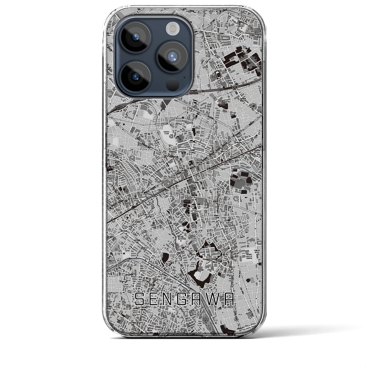【仙川（東京都）】地図柄iPhoneケース（クリアタイプ）