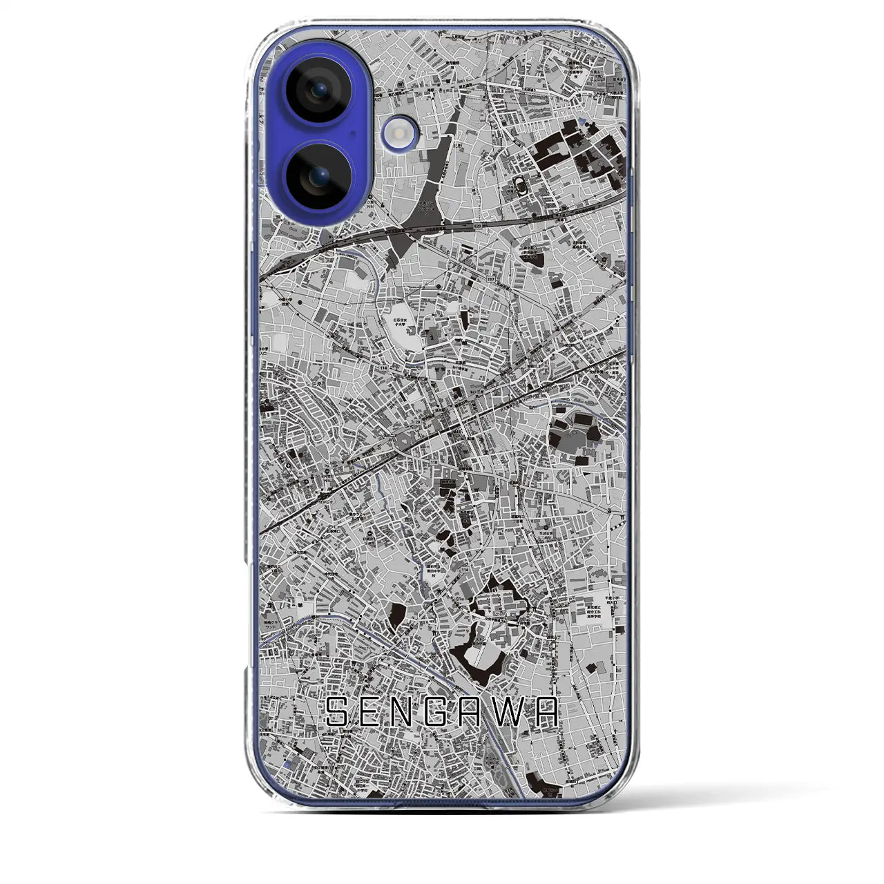 【仙川（東京都）】地図柄iPhoneケース（クリアタイプ）