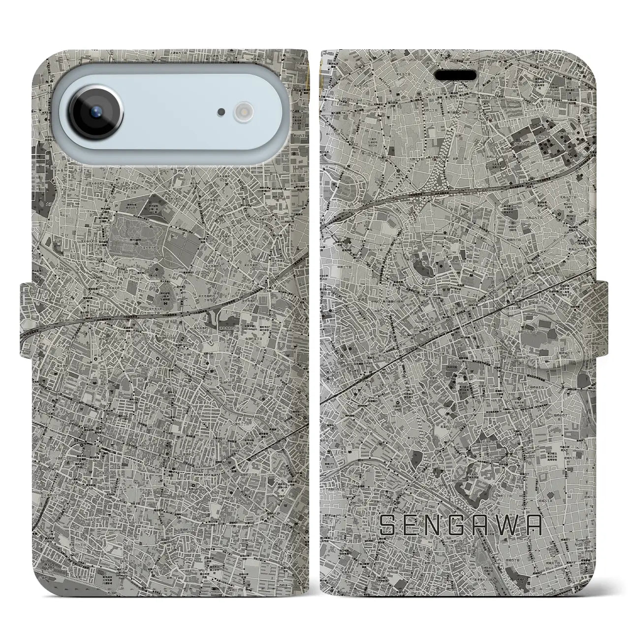 【仙川（東京都）】地図柄iPhoneケース（手帳タイプ）