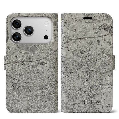 【仙川（東京都）】地図柄iPhoneケース（手帳タイプ）