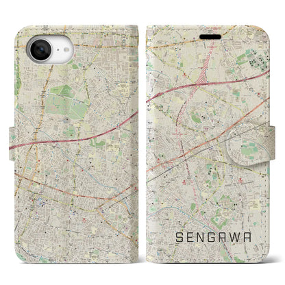 【仙川（東京都）】地図柄iPhoneケース（手帳タイプ）