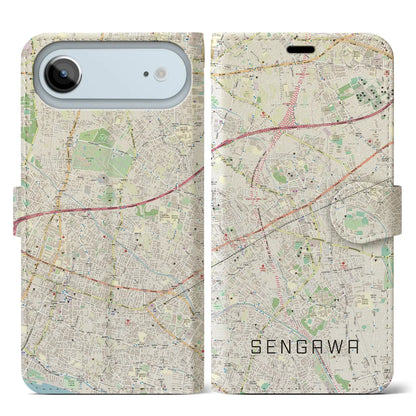 【仙川（東京都）】地図柄iPhoneケース（手帳タイプ）