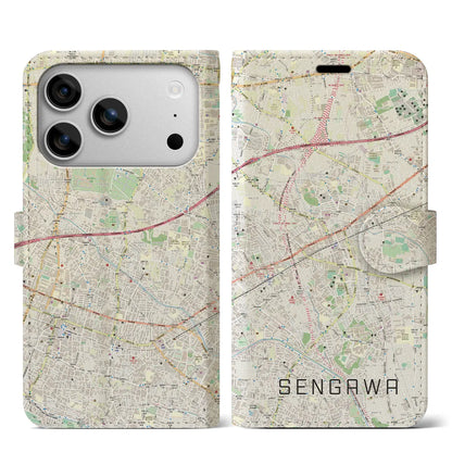 【仙川（東京都）】地図柄iPhoneケース（手帳タイプ）