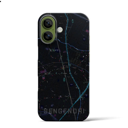 【せんげん台（埼玉県）】地図柄iPhoneケース（バックカバータイプ）