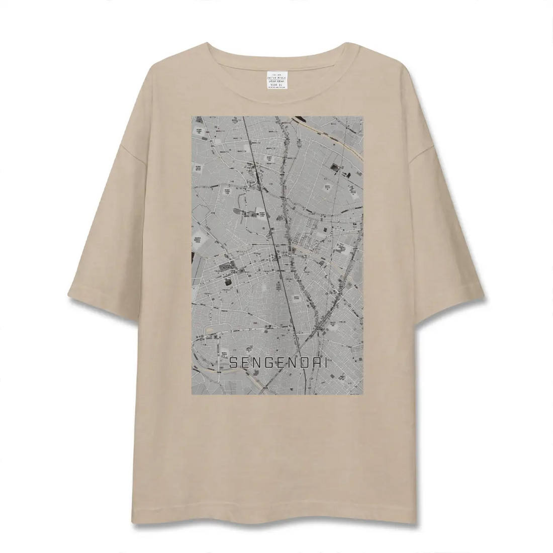 【せんげん台(埼玉県)】地図柄ビッグシルエットTシャツ