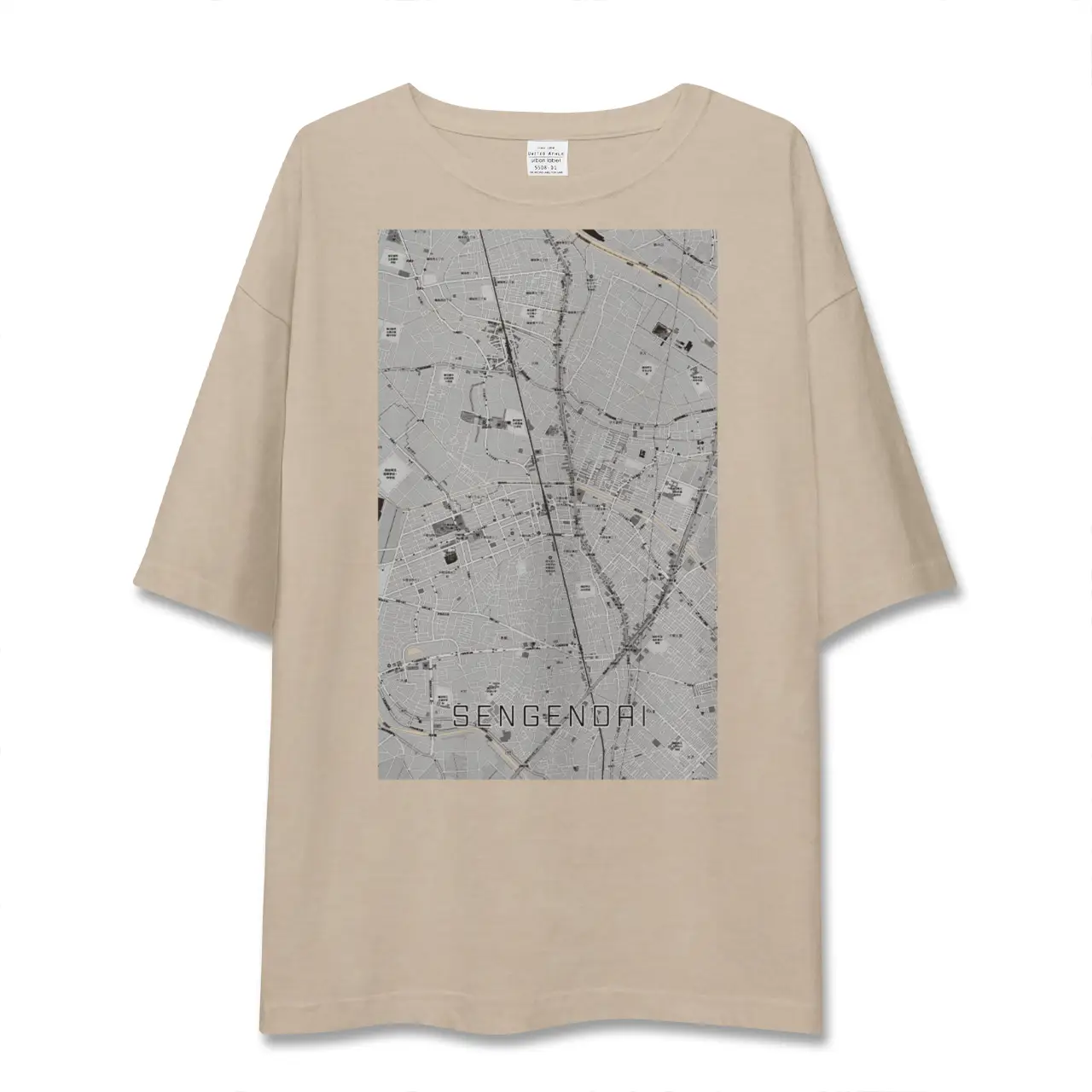【せんげん台（埼玉県）】地図柄ビッグシルエットTシャツ