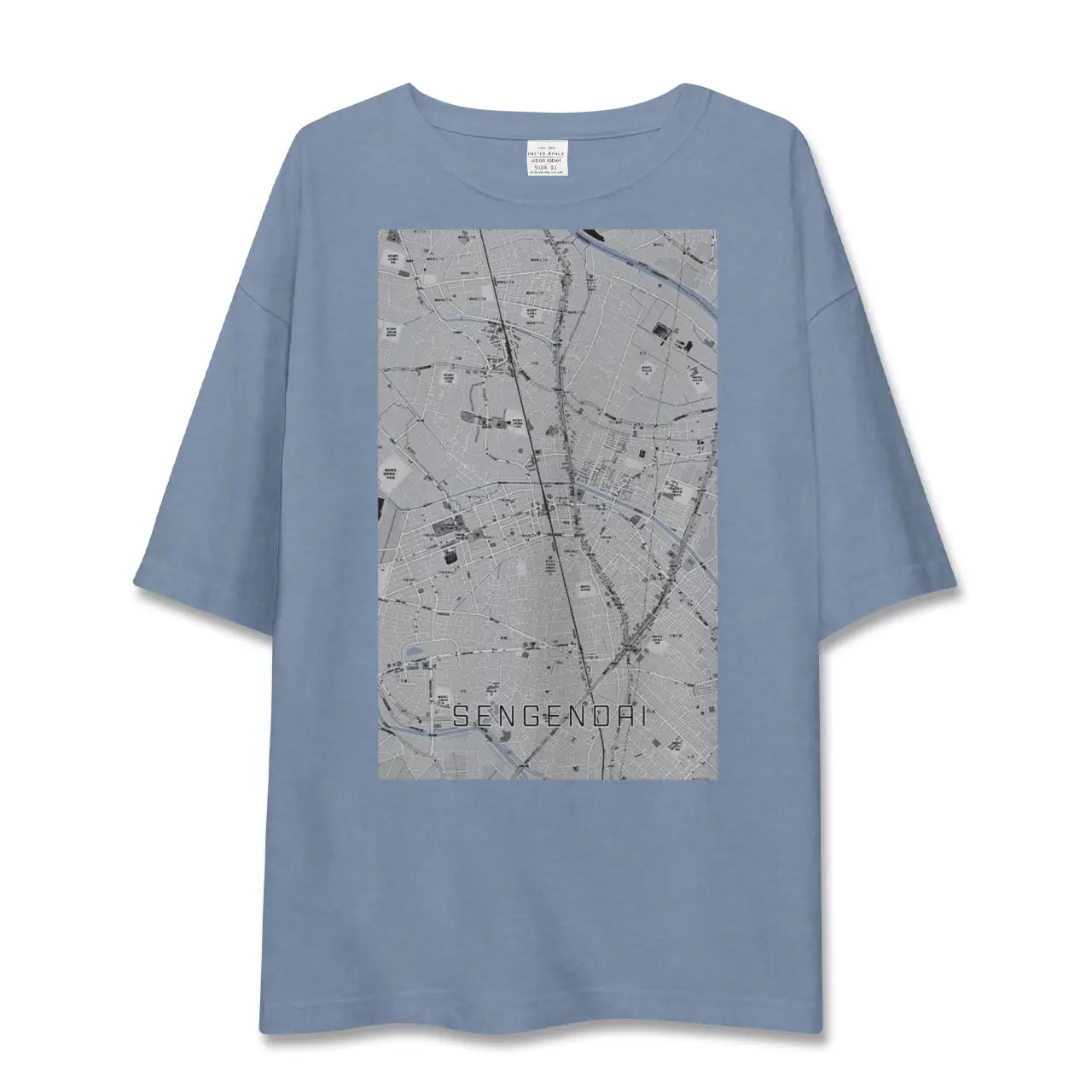 【せんげん台（埼玉県）】地図柄ビッグシルエットTシャツ