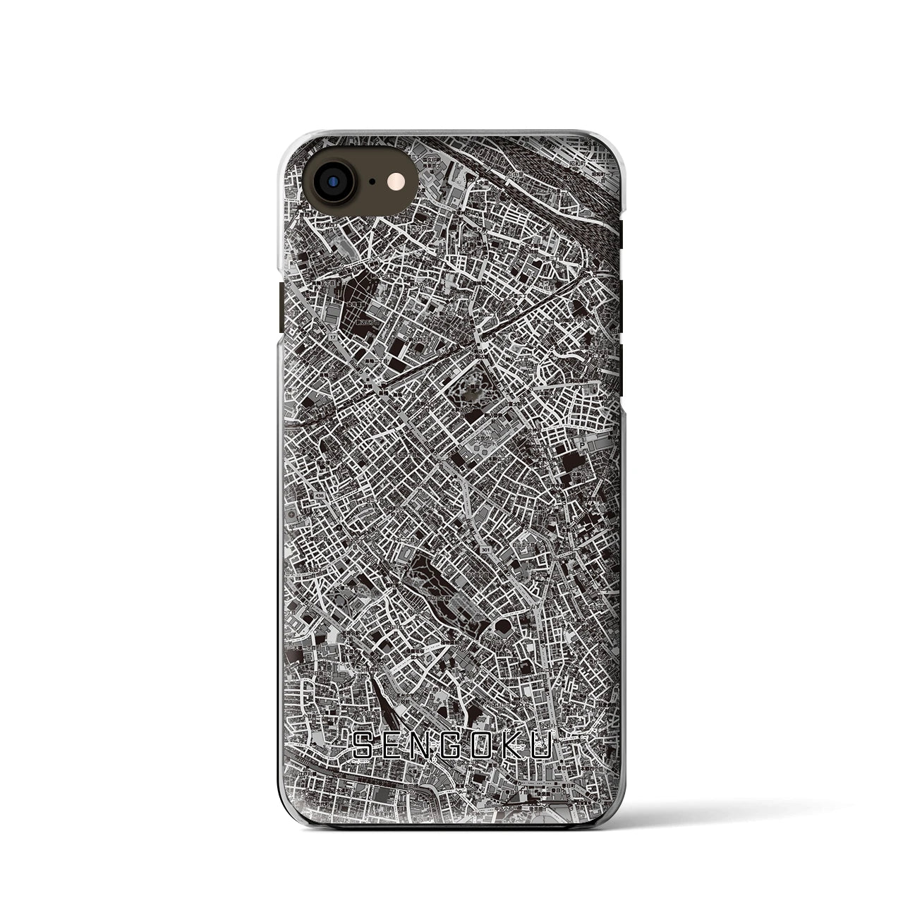 【千石（東京都）】地図柄iPhoneケース（クリアタイプ）