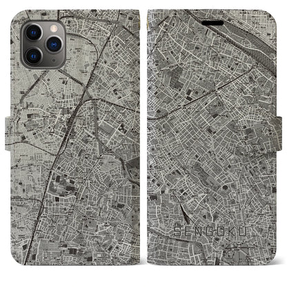 【千石（東京都）】地図柄iPhoneケース（手帳タイプ）