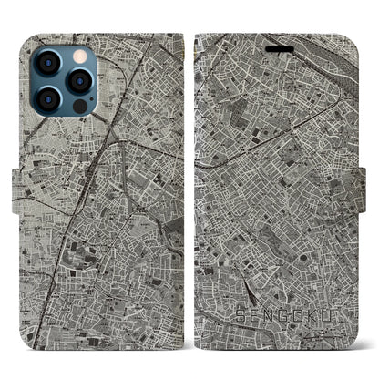 【千石（東京都）】地図柄iPhoneケース（手帳タイプ）