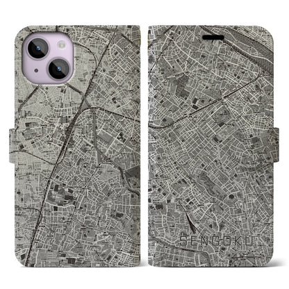 【千石（東京都）】地図柄iPhoneケース（手帳タイプ）