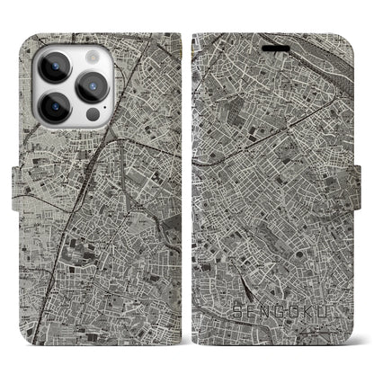 【千石（東京都）】地図柄iPhoneケース（手帳タイプ）